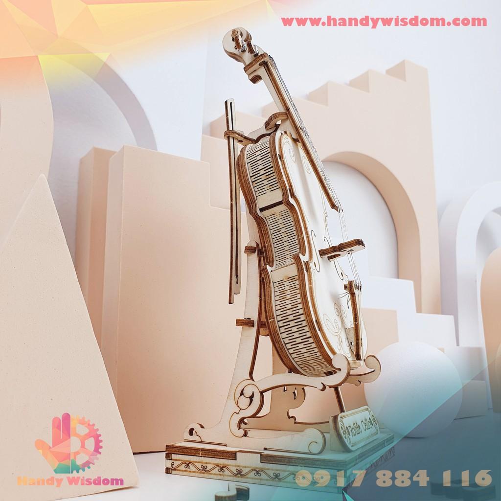 Mô hình lắp ghép gỗ Rolife - Đàn Cello - Robotime Cello TG411