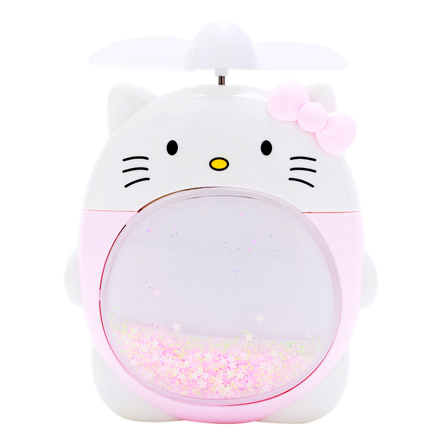 Quạt Sạc Mini - Hello Kitty Hồng