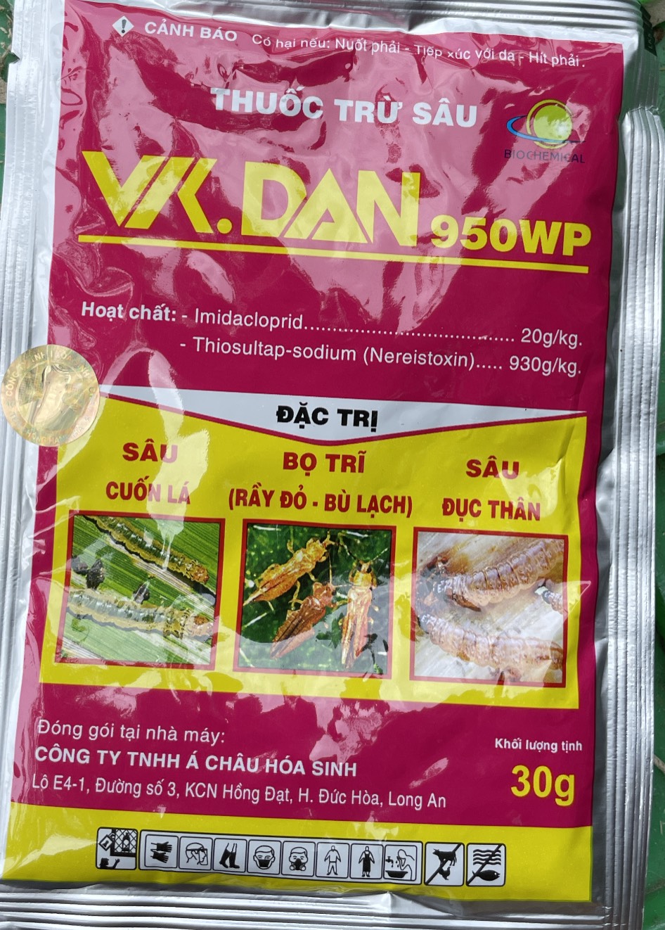 Sản phẩm trừ sâu đục thân, bọ trĩ VK.DAN gói 30gr