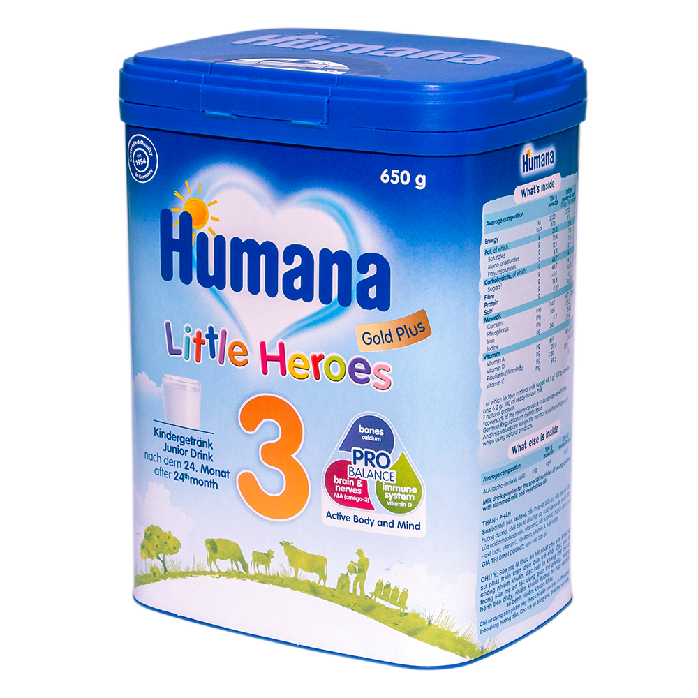 SỮA HUMANA GOLD PLUS 3 650G - NHẬP KHẨU 100% TỪ ĐỨC