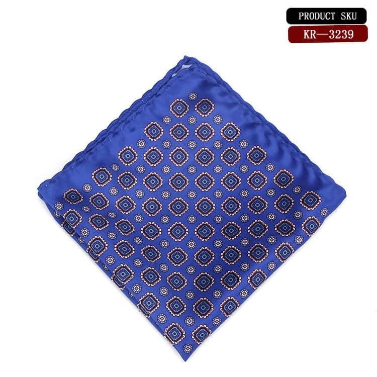 Khăn cài áo vest cho nam _Pocket square họa tiết ô vuông