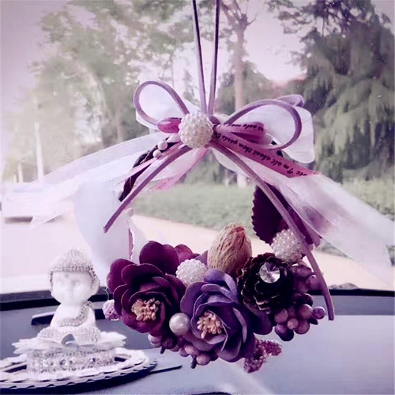 Dây Treo Trang Trí Nội Thất Xe Hơi Hình Hoa Xinh Xắn