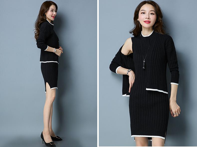 Set áo khoác len cardigan kèm đầm len đẹp xinh, hàng nhập, chất đẹp