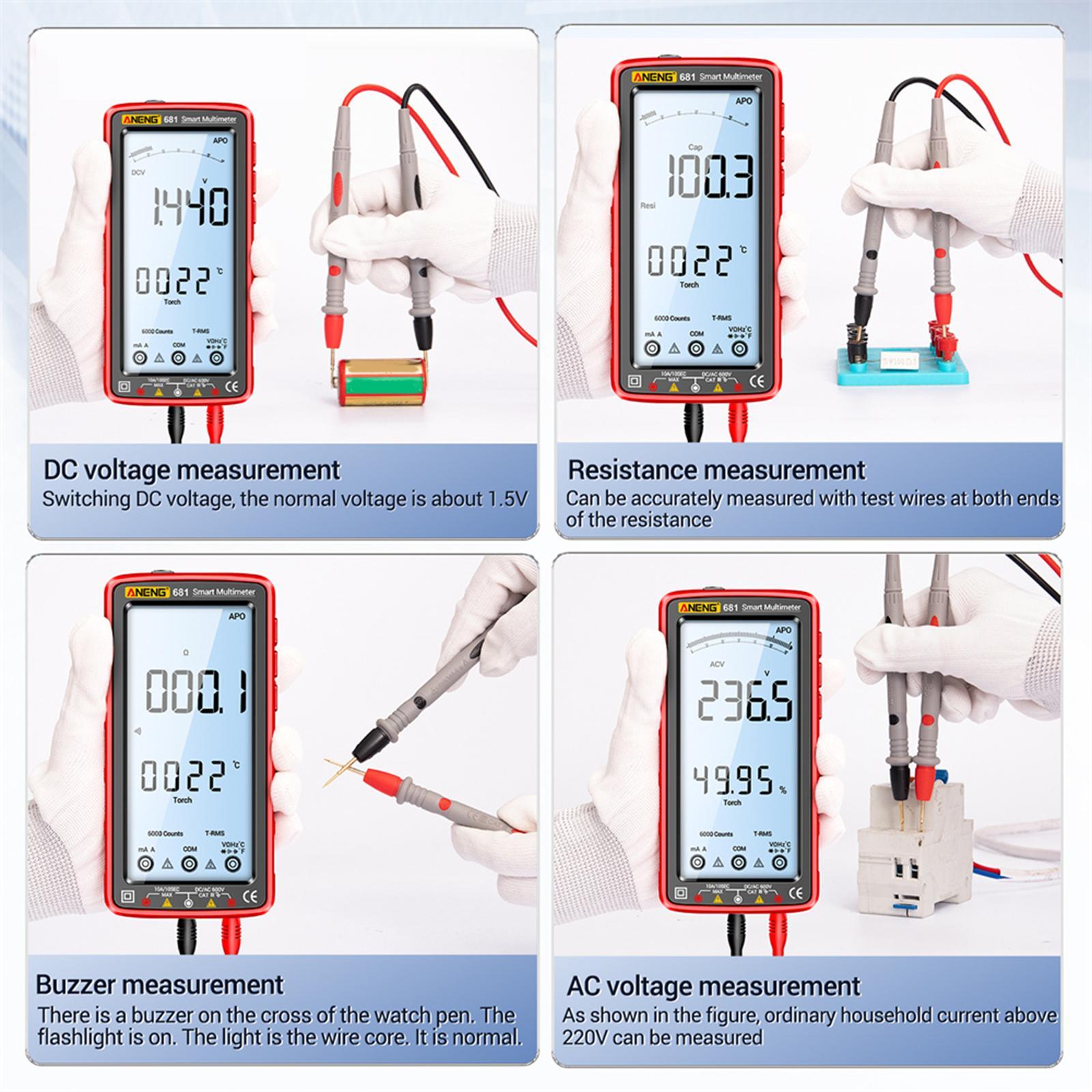 Digital Multimeter Electric meter Wide Measuring Multi Tester