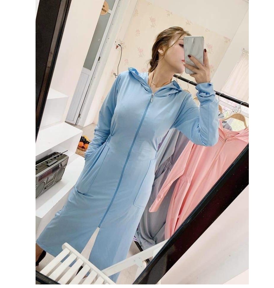 Áo chống nắng NỮ dáng dài chất mát, che kín toàn thân