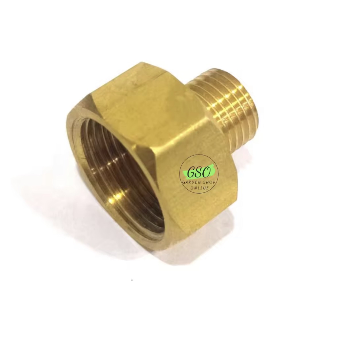 Khớp nối chuyển ren trong 22mm sang ren ngoài 14mm Bằng Đồng, phụ kiện máy rửa xe