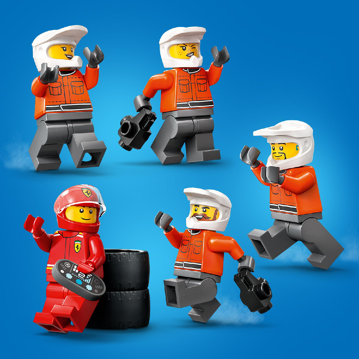 LEGO CITY 60443 Đồ Chơi Lắp Ráp Trạm Bảo Dưỡng Xe F1 (325 Chi Tiết)