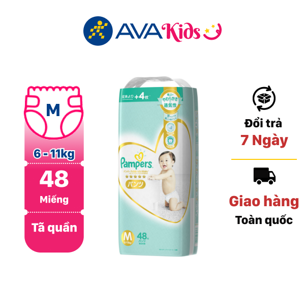 Tã quần Pampers cao cấp size M 48 miếng (cho bé 6 - 11kg)