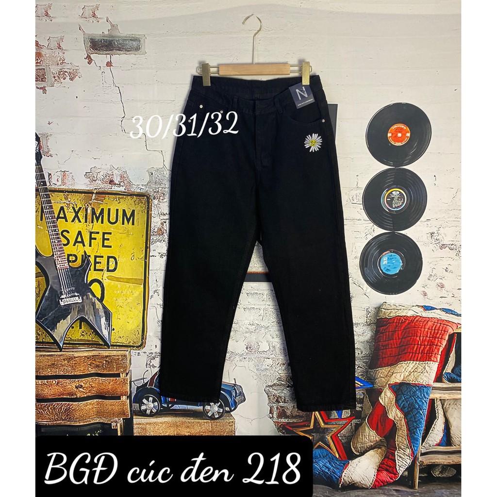 Quần Jean Baggy Nữ Thiêu Hoa Cúc Đủ Size Từ 43kg-68kg JBG219