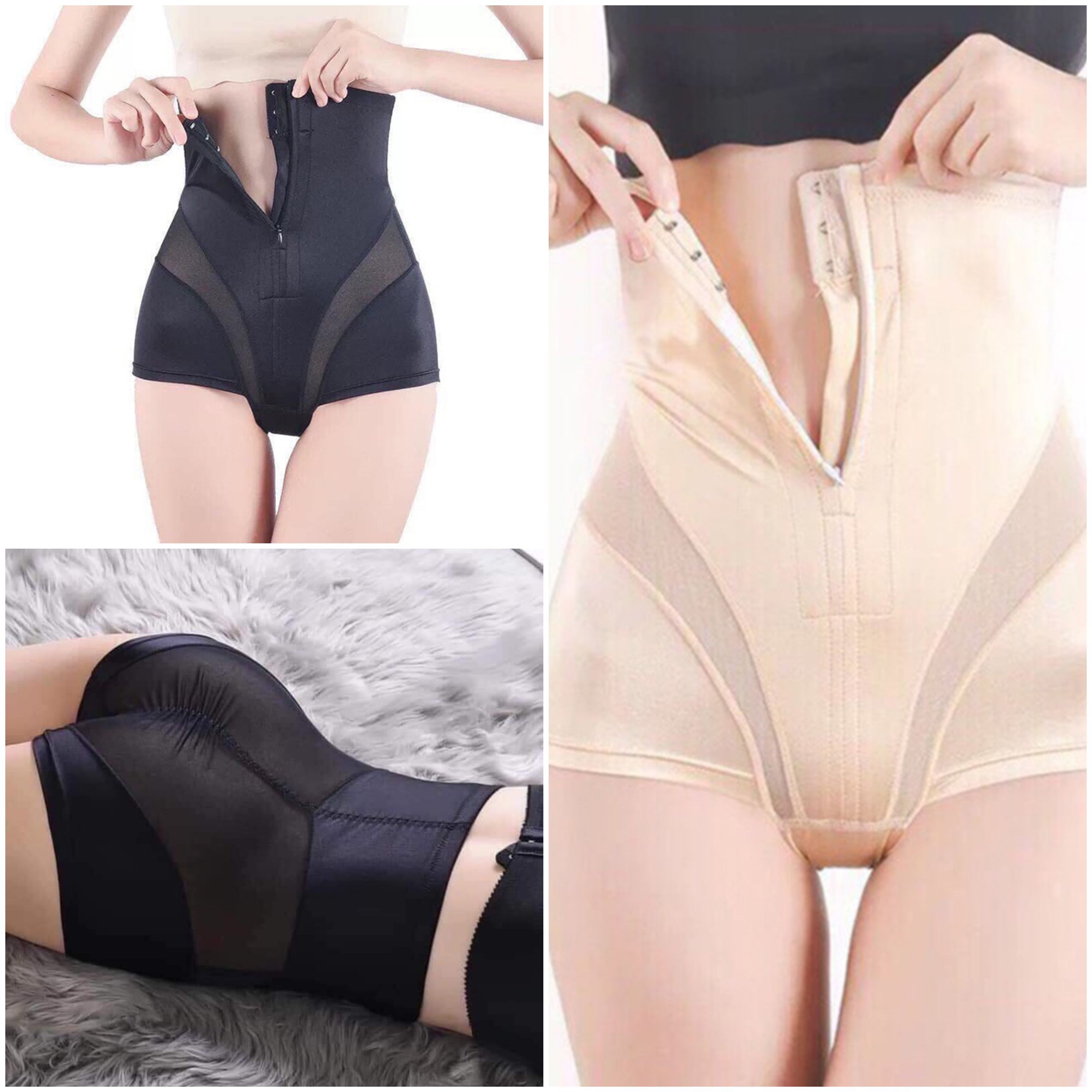 Quần gen nịt bụng , đai nịt bụng lưng cao chống quận thông hơi khóa kéo thon eo nâng mông