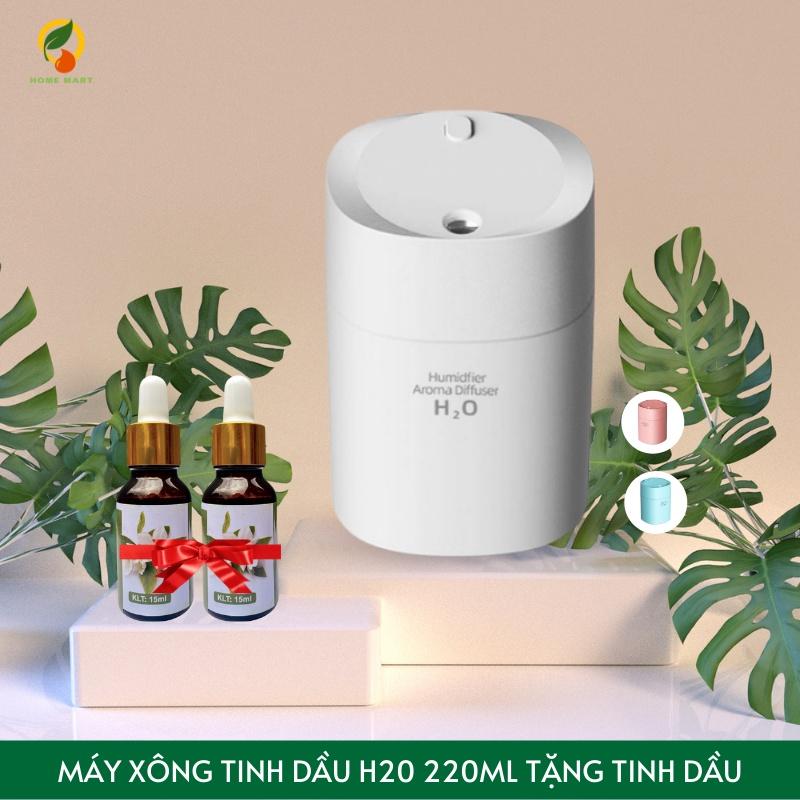 Máy tạo độ ẩm phun sương mini máy khuếch tán tinh dầu toả hương thơm cho phòng ngủ HUMIDIFIER 220ML, đèn Led