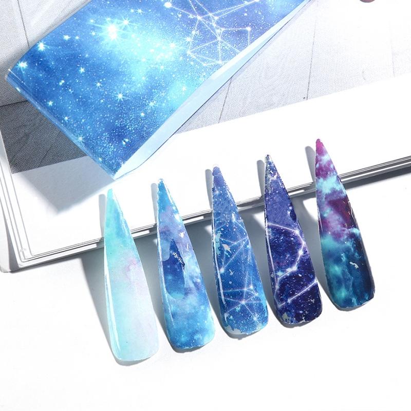 Set 10 tấm giấy foil dán móng tay nghệ thuật sành điệu