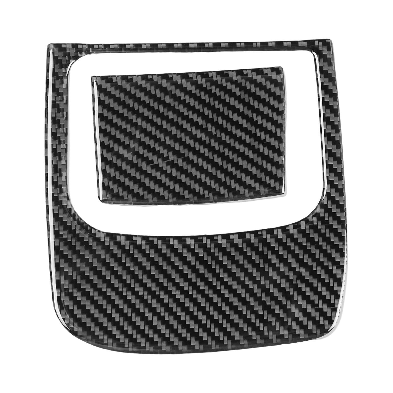 2x Car Rear Console Storage Panel Trim Cover Carbon Fiber Sticker for A90 Accessory Easy Installation