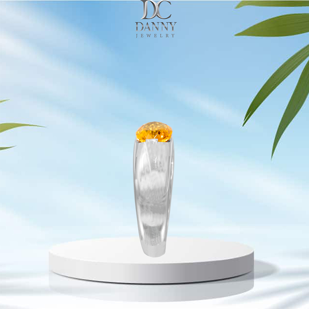 Hình ảnh Nhẫn Nữ Danny Jewelry Bạc 925 Đá Chủ Citrine Xi Rhodium KI2GH001