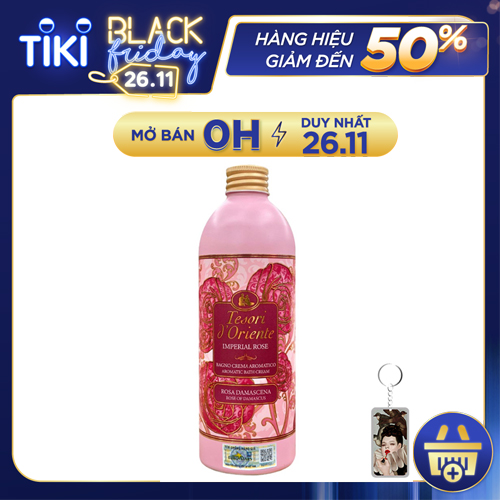 Sữa tắm Tesori d'Oriente Hoa hồng Damacus 500ml tặng móc khóa