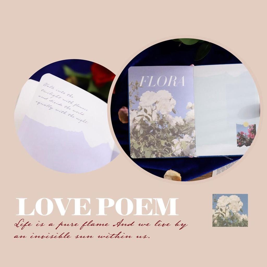 Sổ tay ghi chú - nhật kí da pu phong cách cổ điển - Untitled Love Poem