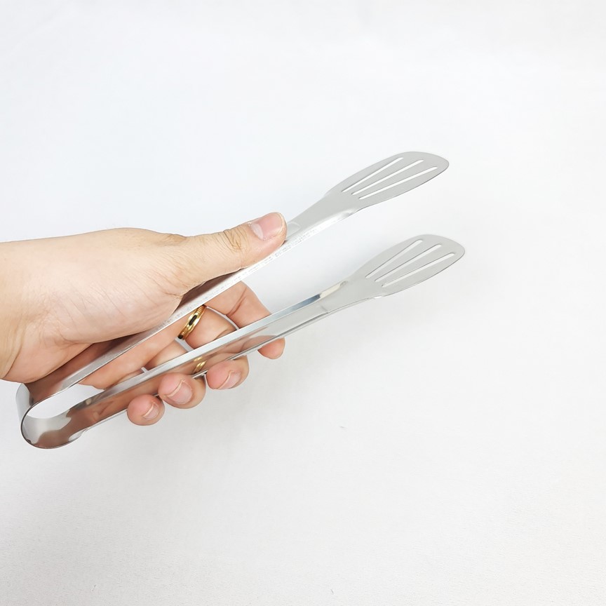 Kẹp gắp thức ăn - kẹp gắp đá bằng inox dài 20cmgng
