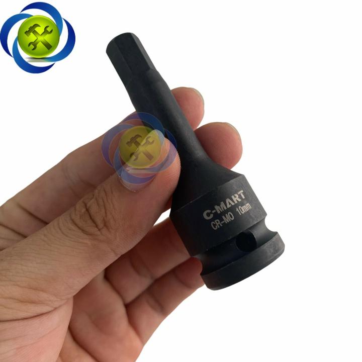Tuýp lục giác đen 10mm C-mart F0049-H10 loại 1/2 dài 78mm