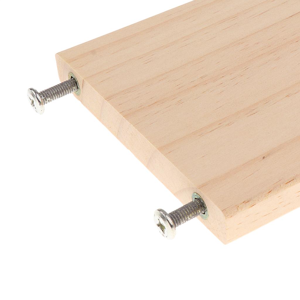 Pet Bird Parrot Hamster Wooden Perch Stand Platform Cage Mounted Hanging Toy