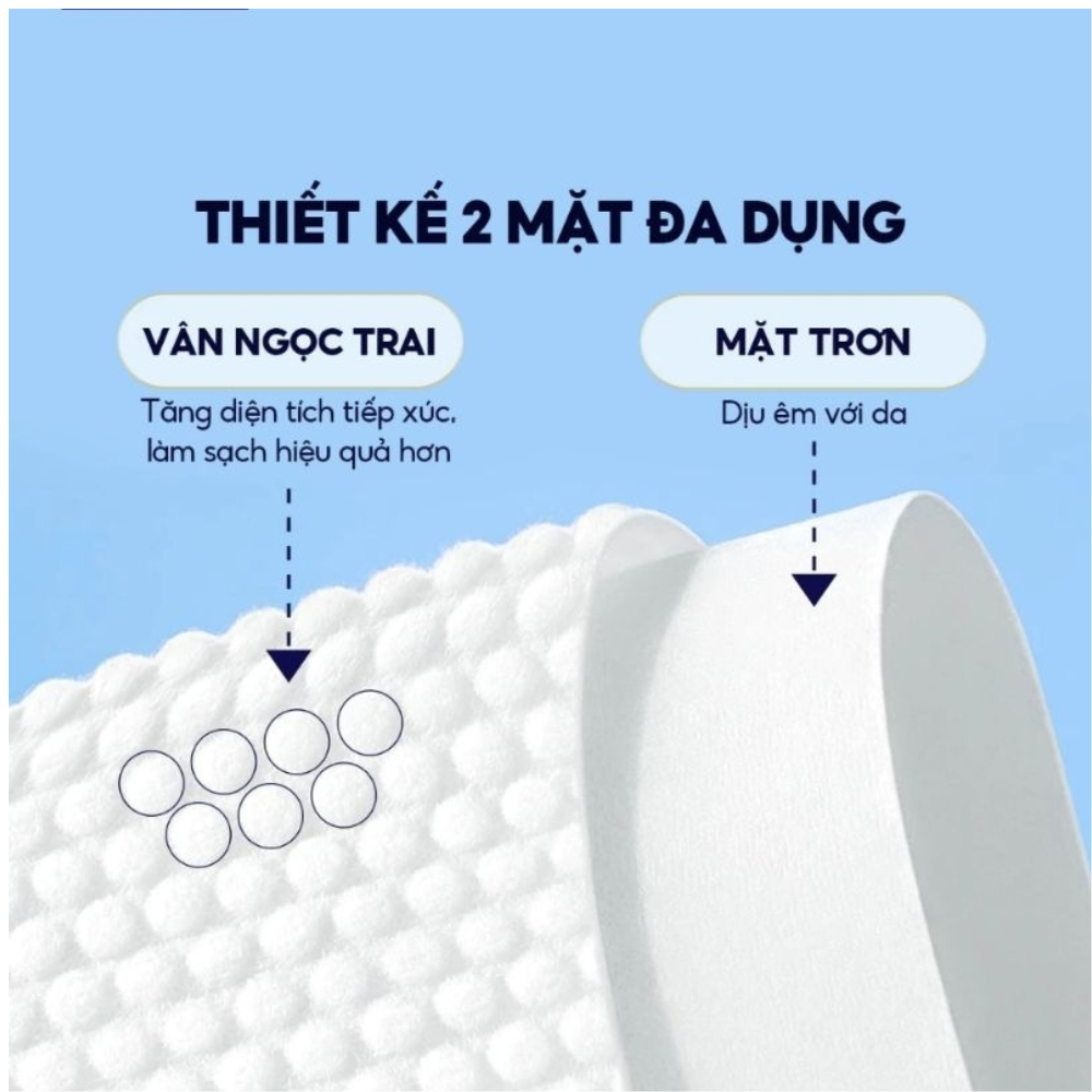 Khăn vải khô tẩy trang rửa mặt MIANZ, khăn mặt khô lau rửa đa năng chất liệu dày dặn gói 600gr sợi Viscose tổng hợp