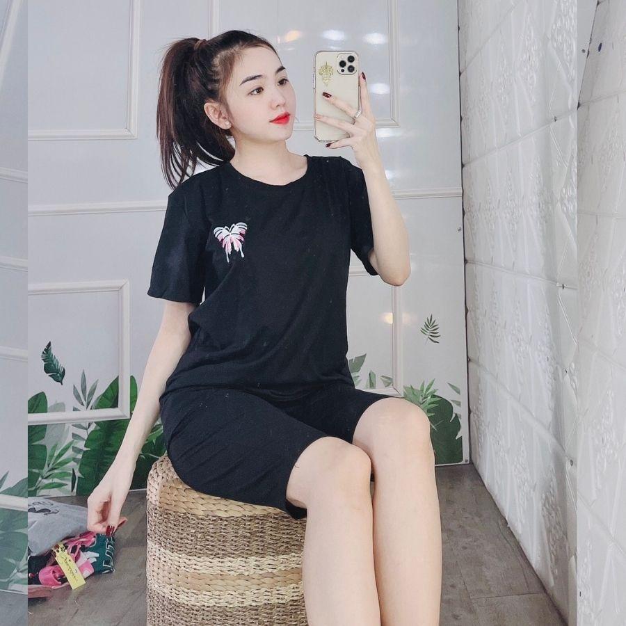 Bộ đồ ngủ nữ bướm quần lửng mặc nhà thun cotton cao cấp ESHOP DB17 Đồ bộ nữ đồ bộ mặc nhà thể thao bigsize đẹp dễ thương