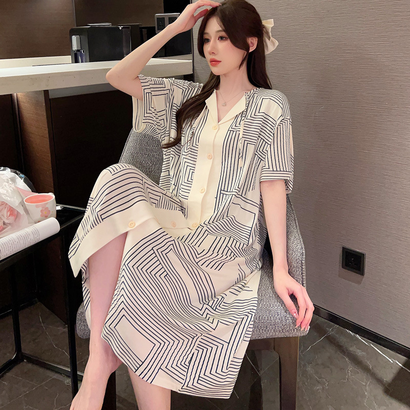 Váy Đầm Bầu Sau Sinh Có Khe Mở Cho Con Bú Chất Liệu Cotton