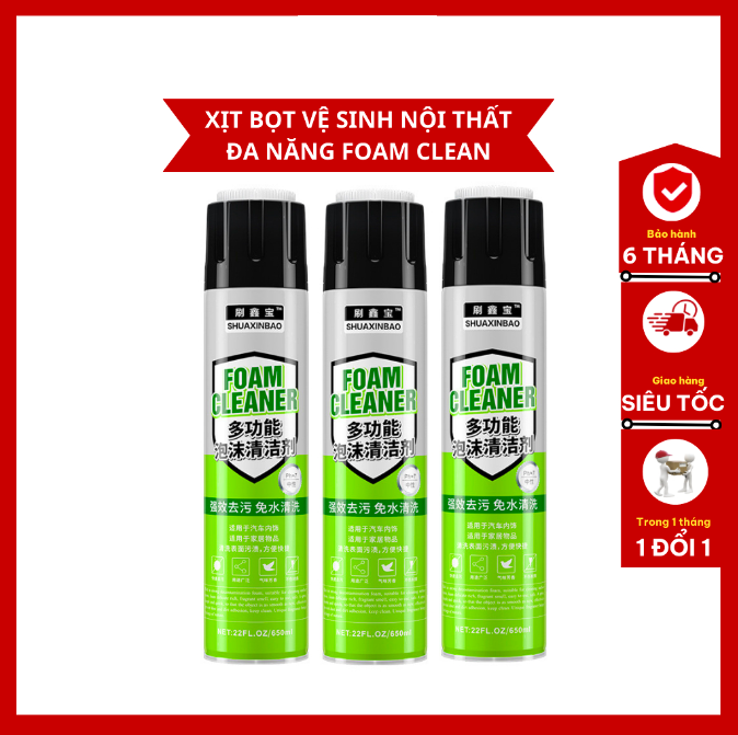 Chai xịt bọt vệ sinh nội thất đa năng Foam Shuaxinbao - Phụ kiện nội thất ô tô