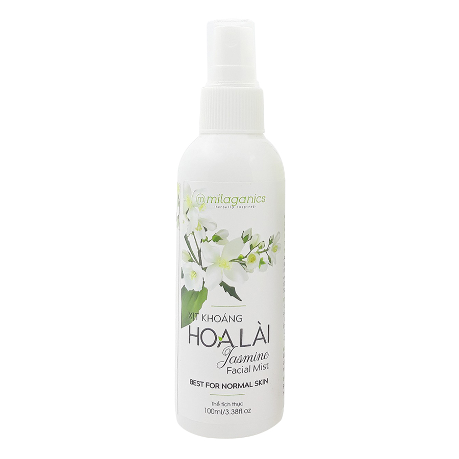 Xịt Khoáng Hoa Lài - Dưỡng Da Dịu Mát, Thư Giãn Milaganics (100ml)