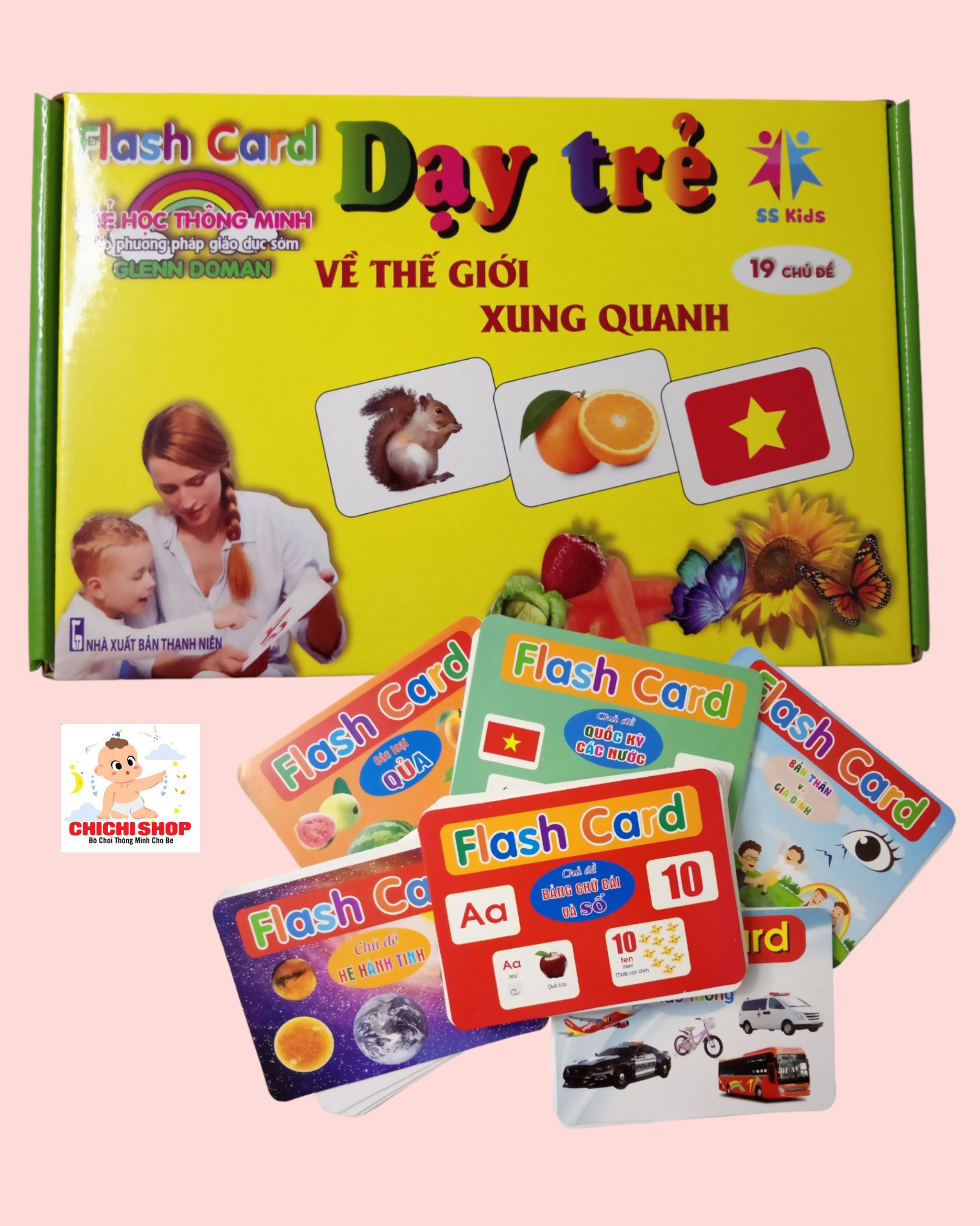 Flash card, Trọn Bộ 256 Thẻ Học Thông Minh 19 Chủ Đề Dạy Trẻ Về Thế Giới Xung Quanh