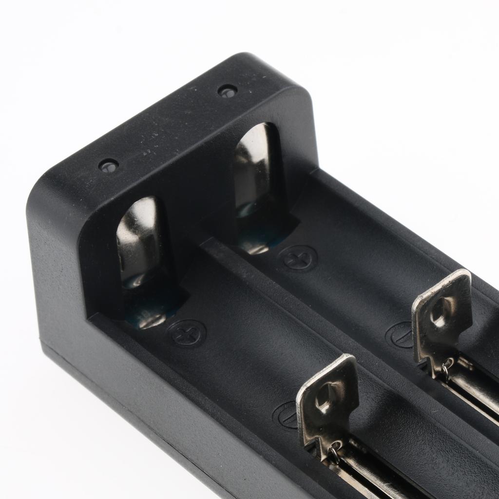 Dual Slots Battery Charger Charging Dock for Lithium 18650 26650 18350 16340