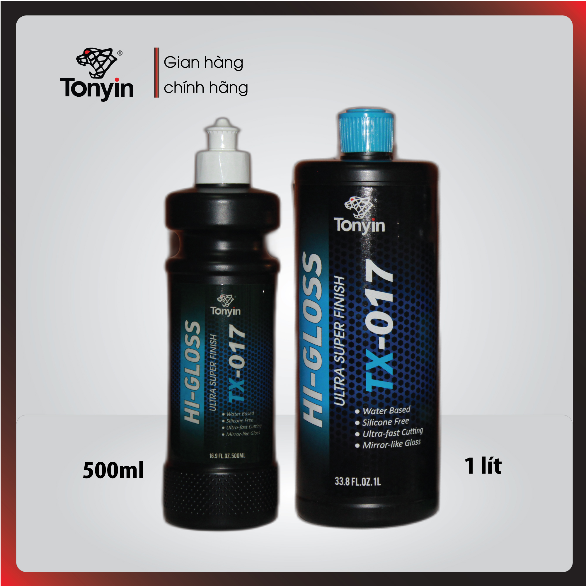 Paste đánh bóng hoàn thiện HI-GLOSS ULTRA SUPER Tonyin 500ml/1L Chất đánh bóng siêu mài mòn loại bỏ vết rửa và vết xoáy mờ