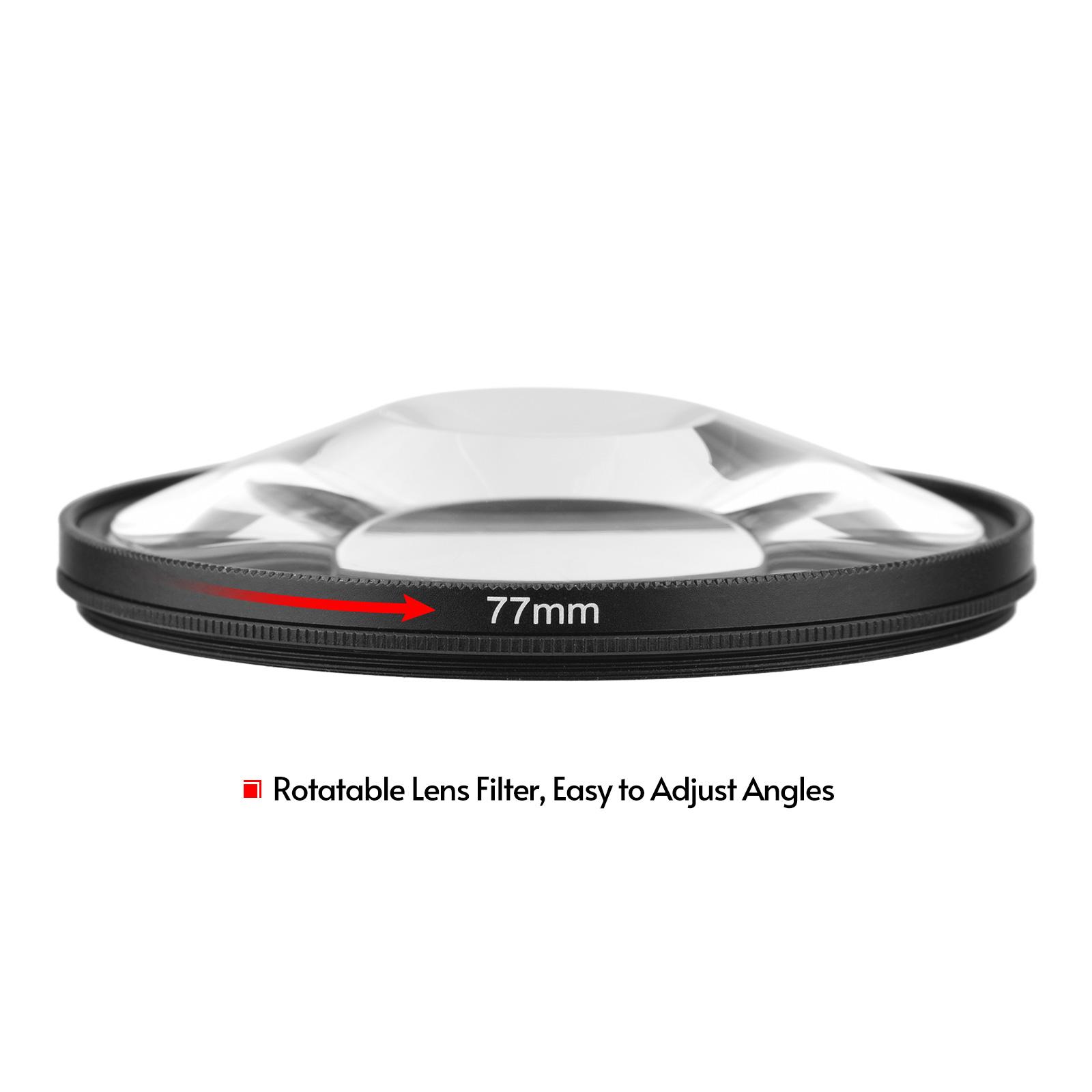 77mm Whirlpool Glass Prism Kaleidoscope Lens Filter Optical Glass Lens Filter Professional Photography Accessory