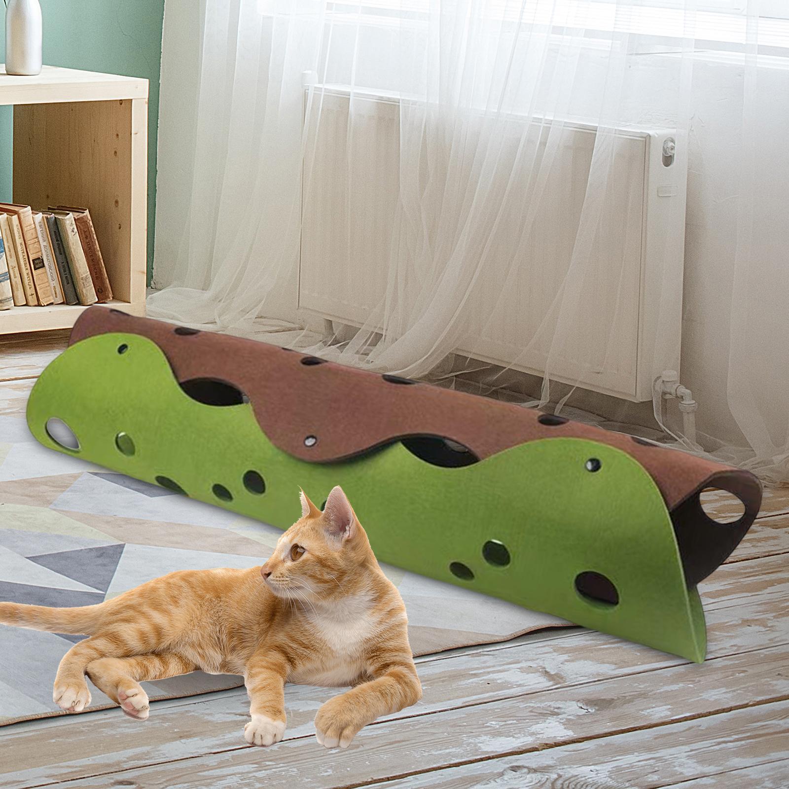 Cat Tunnel, Foldable Tube Interactive Toy Sleeping Pad Deformable Hide Playing Cat Toys Cat Passage Runway Pet Supplies House Tunnel for Kitten Cats