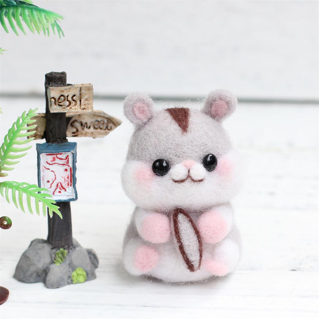 Hamster Needle Felting Kit DIY For Beginners with Basic Tools and Tutorials