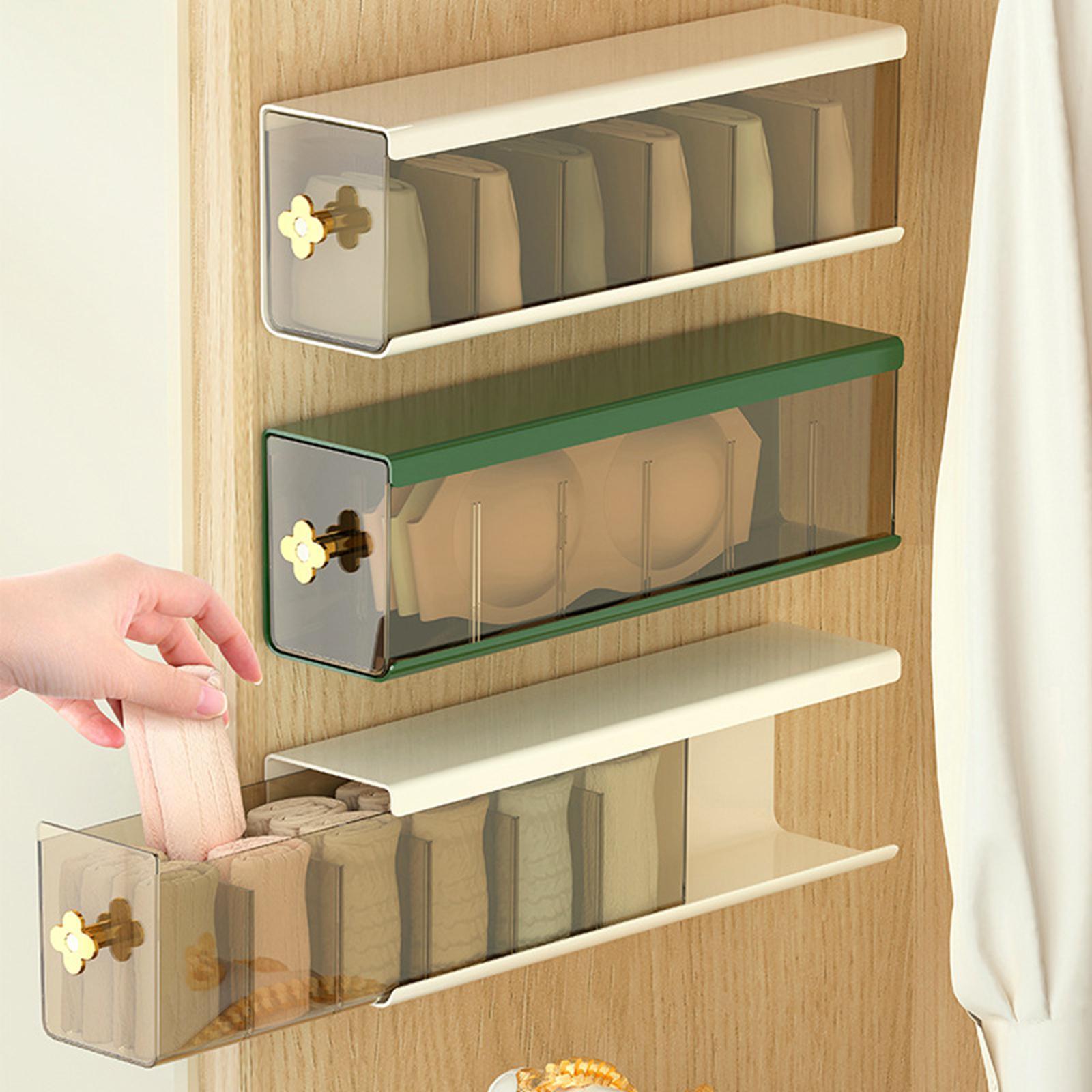Wall Mounted Underwear Storage Box Stocking Storage Box for Wardrobe Closet