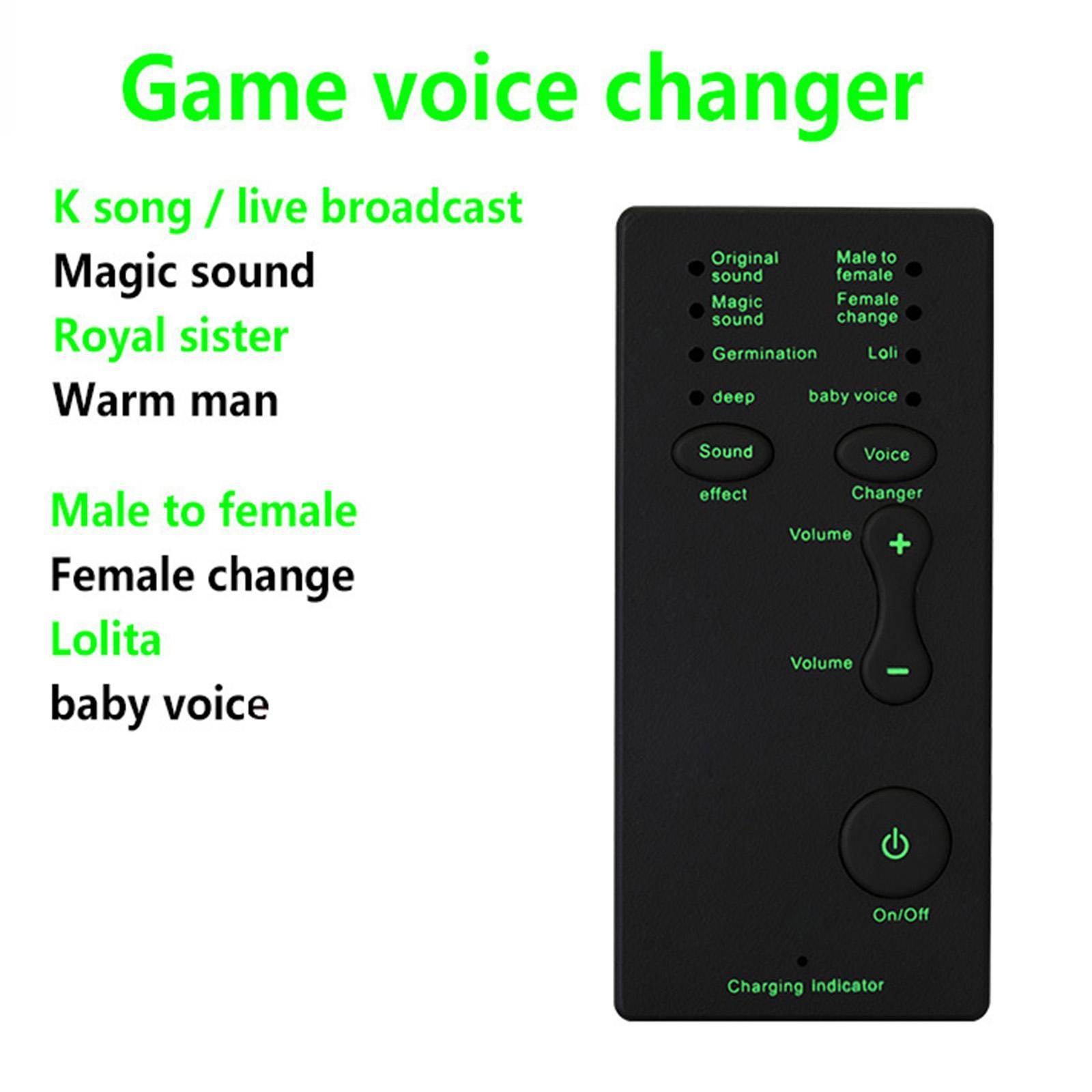 Voice Changer Portable Sound Effects Machine Universal Disguise Microphone Mini Sound Changer for PC Computer Mobile Phone for iPad Kids