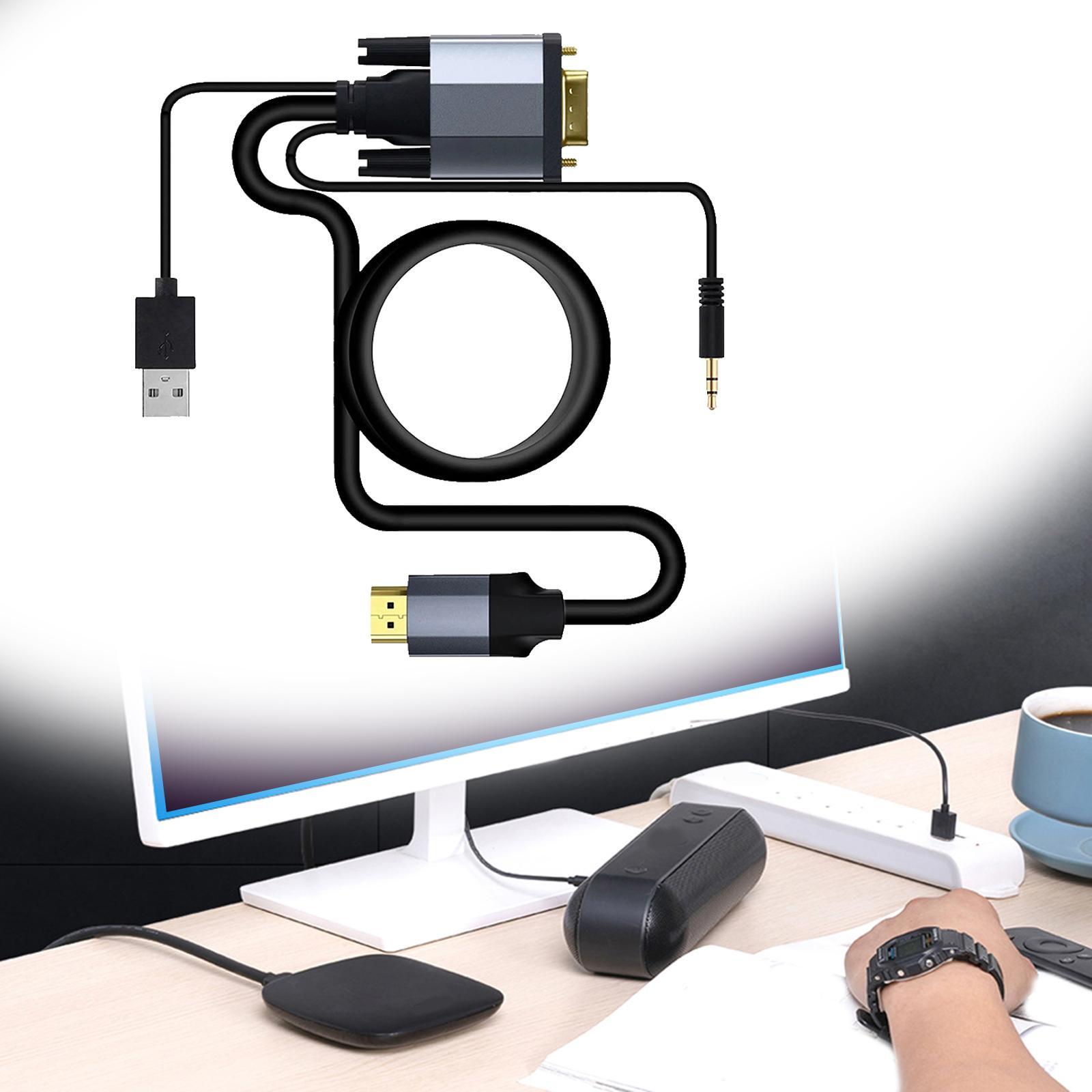 VGA to   Converter Cable with Audio 1080P for TV Boxes Computer Monitor