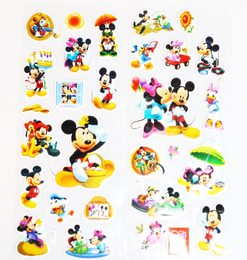 Set 5 Sticker Dán Trang Trí Hoạt Hình Mickey