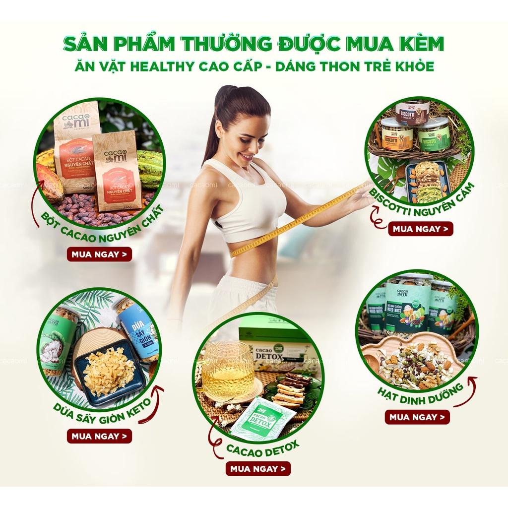 Bột cacao nguyên chất không đường CACAO MI Original giảm cân ăn kiêng Keto Eat Clean, chuyên pha cafe trà sữa