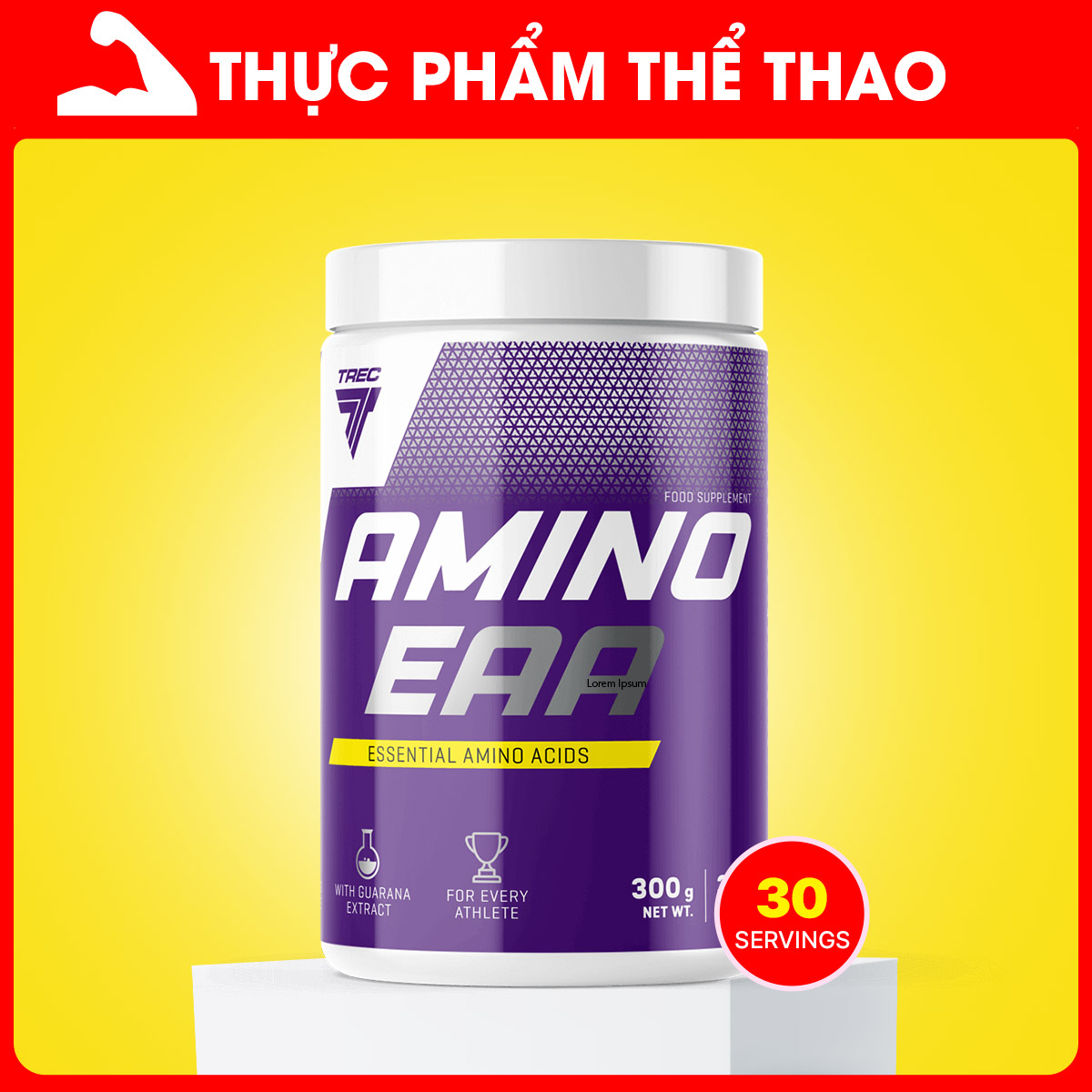 AMINO EAA 300G - Tăng sức mạnh, tăng cơ và phục hồi cơ bắp - Thương Hiệu TREC NUTRITION