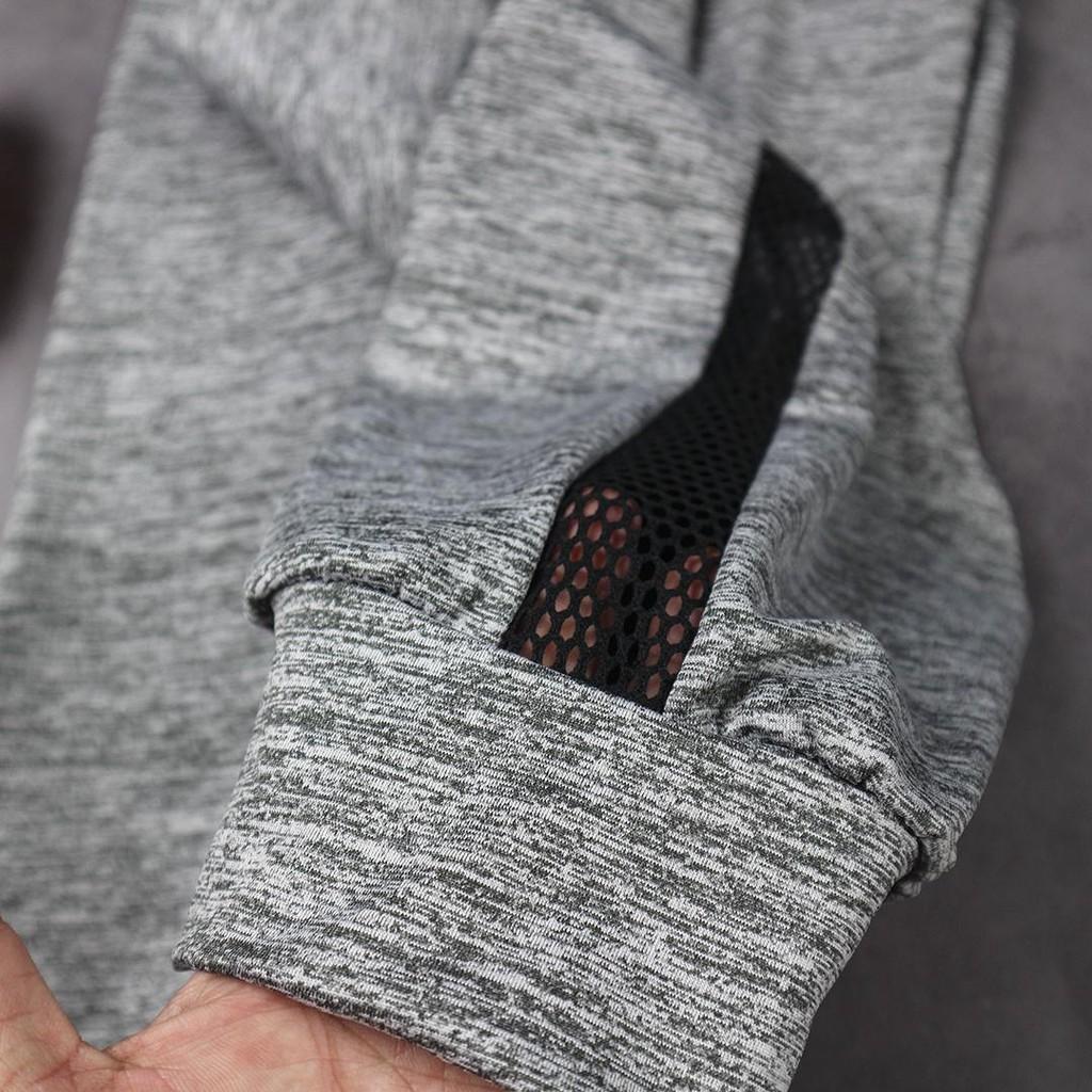 Quần jogger nữ lửng phối lưới hot trend (có 2 màu đen và xám)