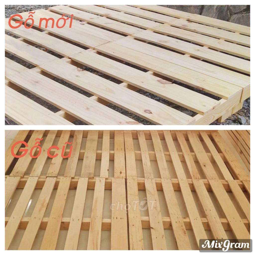 Giường Pallet / Giường Ngủ Pallet Gỗ Thông Gấp Gọn / Giường Gỗ Thông nhập khẩu Mới 100%