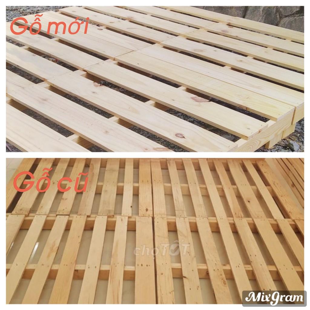 Giường Pallet / Giường Ngủ Pallet Gỗ Thông Gấp Gọn / Giường Gỗ Thông nhập khẩu Mới 100% 