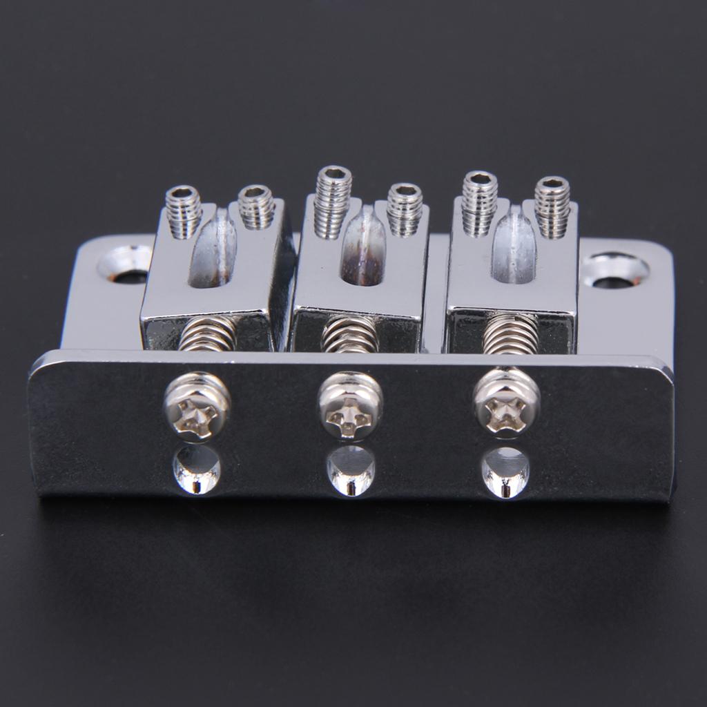 2X Guitar Bridge with Wrench Screw Set for 3 String Electric
