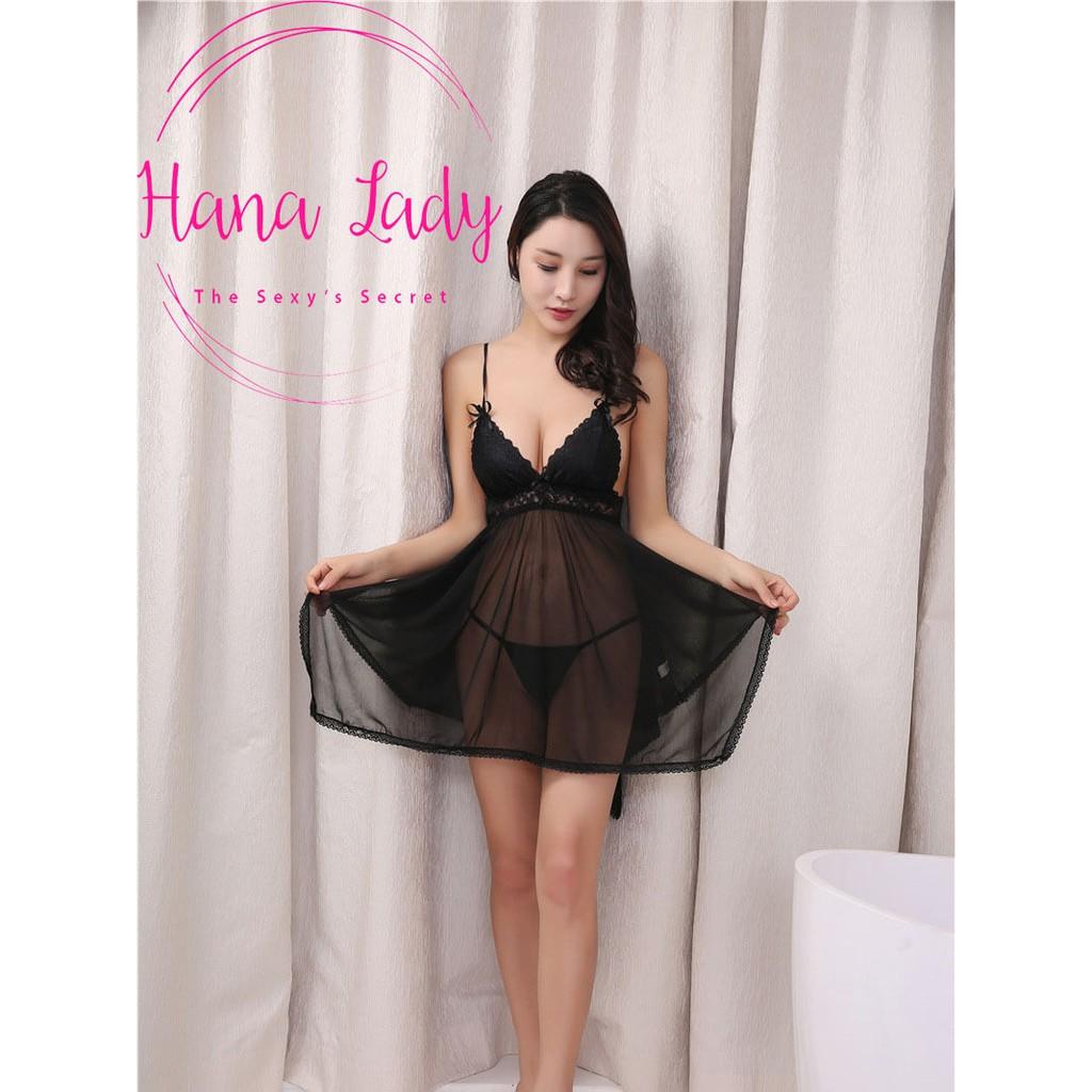 Váy Ngủ Xuyên Thấu Siêu Mỏng Gợi Cảm Voan Lụa Sexy VN186