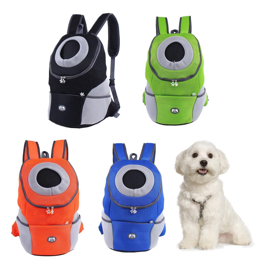 Pet Dog Backpack Carrier Travel Note Bag Front Net Double Shoulder