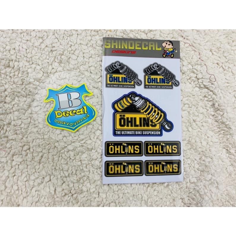 Tem logo sticker phuộc ohlins