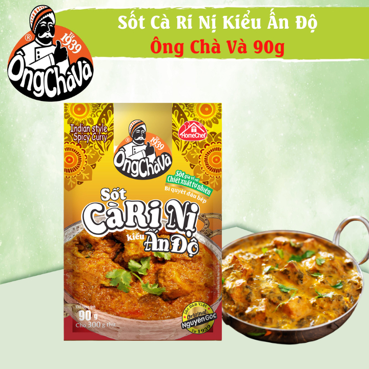 Combo 5 Gói Sốt Cà Ri Nị Kiểu Ấn Độ Ông Chà Và 90g (Indian Style Spicy Curry)