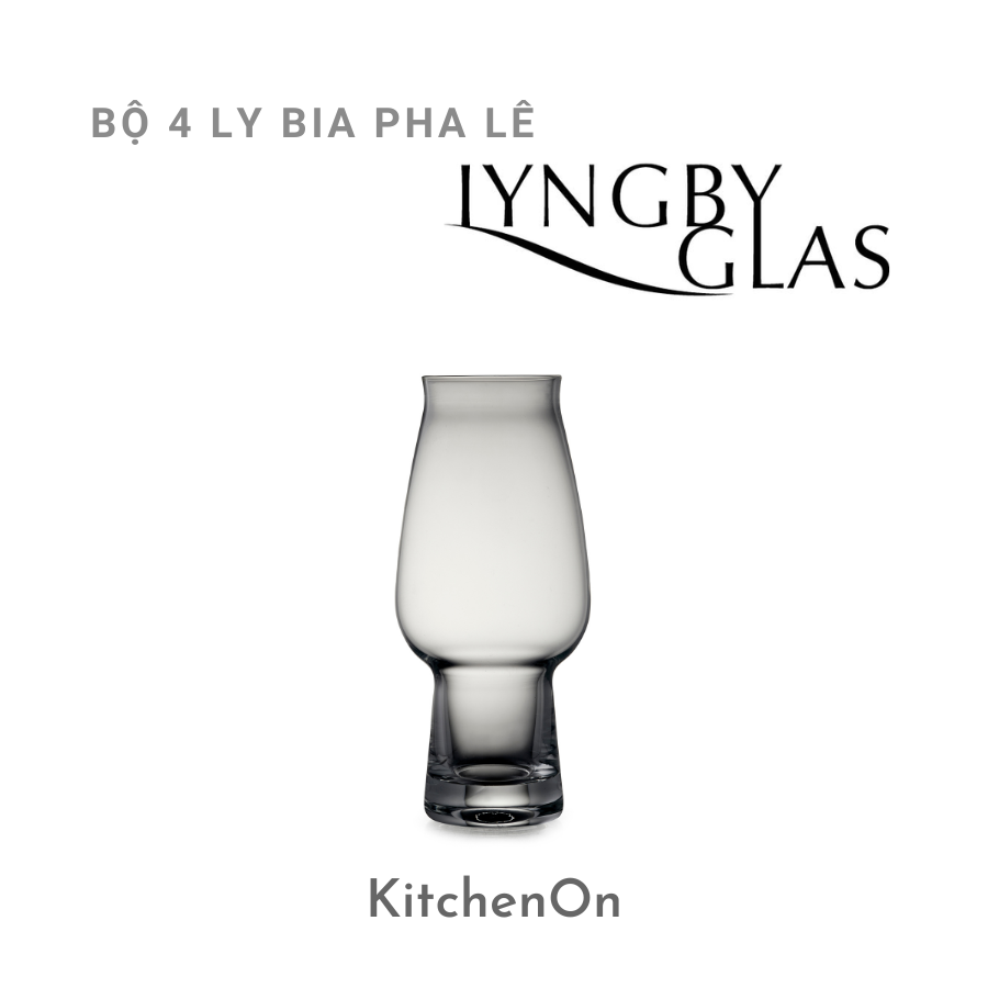 Bộ 4 ly bia pha lê Lyngby Glas Đan Mạch