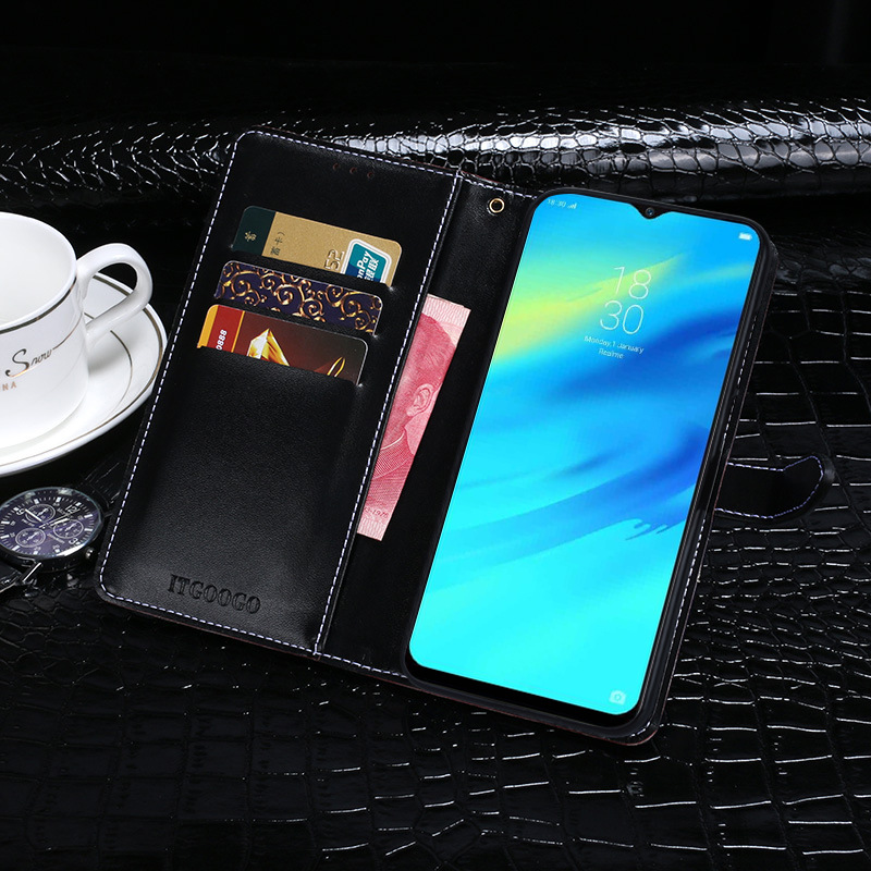 Bao da kiêm ví đựng thẻ Dành Cho Oppo K3 vân cá sấu - Handtown - Hàng Chính Hãng